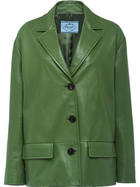 prada leather jackets|prada leather jacket green.